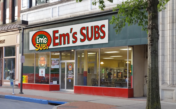 Em's Sub Shop Main Street, Downtown, Johnstown PA